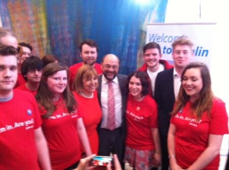 Irish Labour Party welcomes Martin Schulz campaign at European election  rally in Dublin