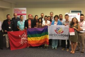 PES, PES Women and Rainbow Rose discussing women’s and gay rights in Tunisia