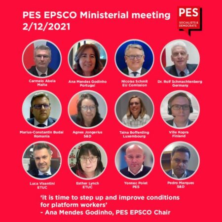 PES employment and social affairs ministers: it is time to step up and improve conditions for platform workers