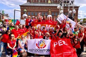 Rainbow Rose and PES fly the flag for equality and diversity at WorldPride