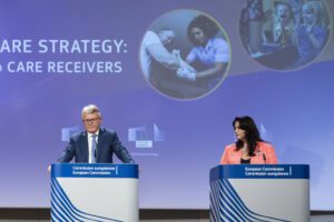European Commissioners Nicolas Schmit and Helena Dalli