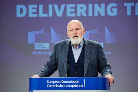 File photo: European Commission Executive Vice-President Frans Timmermans at a press conference on delivering the European Green Deal, July 2021. Source: EC - Audiovisual Service