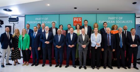 Prime minsters, European Commissioners and leaders from the Party of European Socialists meeting in Brussels, Belgium