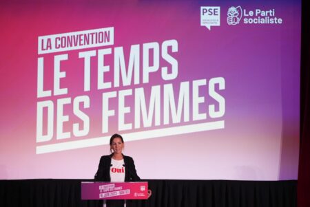 Member of the PES Presidency and Vice-President of PS Belgium, Anne Lambelin, at the Time for women conference in Nantes, France