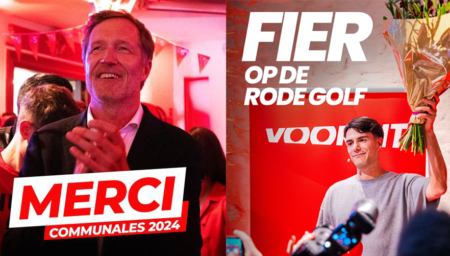 Leaders of the PES member parties – PS, Paul Magnette (left) and Vooruit - Conner Rousseau (right) thanking the voters on their respective social media channels.