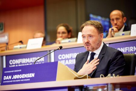 Commissioner-designate Dan Jørgensen addressing the European Parliament hearing in Brussels, Belgium. Photo: European Union, 2024. Source: EC – Audiovisual Service.